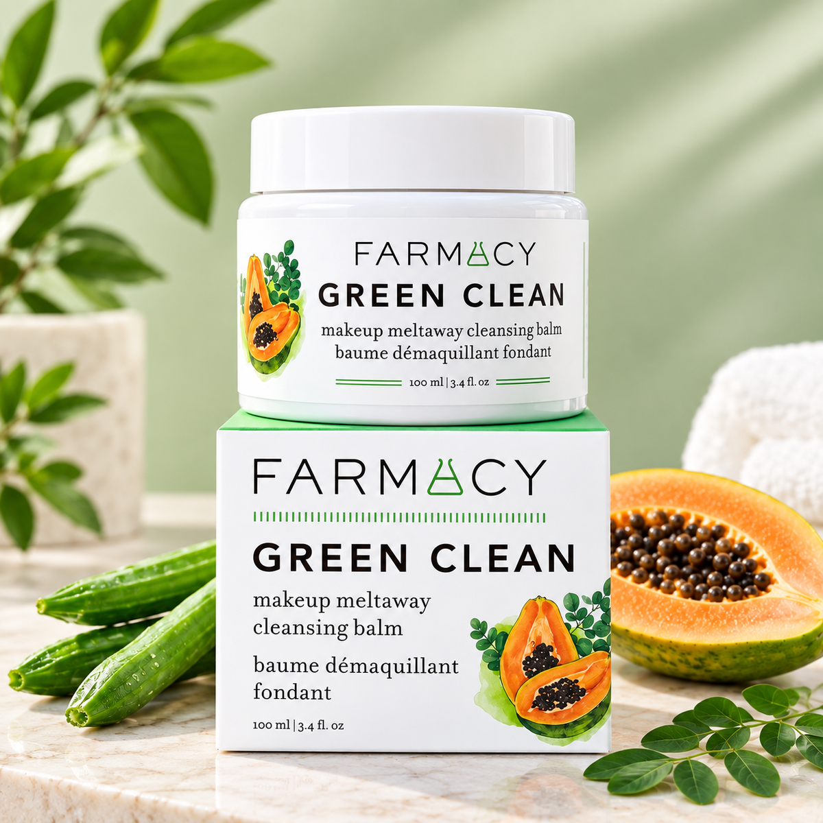 Farmacy Green Clean Makeup Meltaway Cleansing Balm 100ml