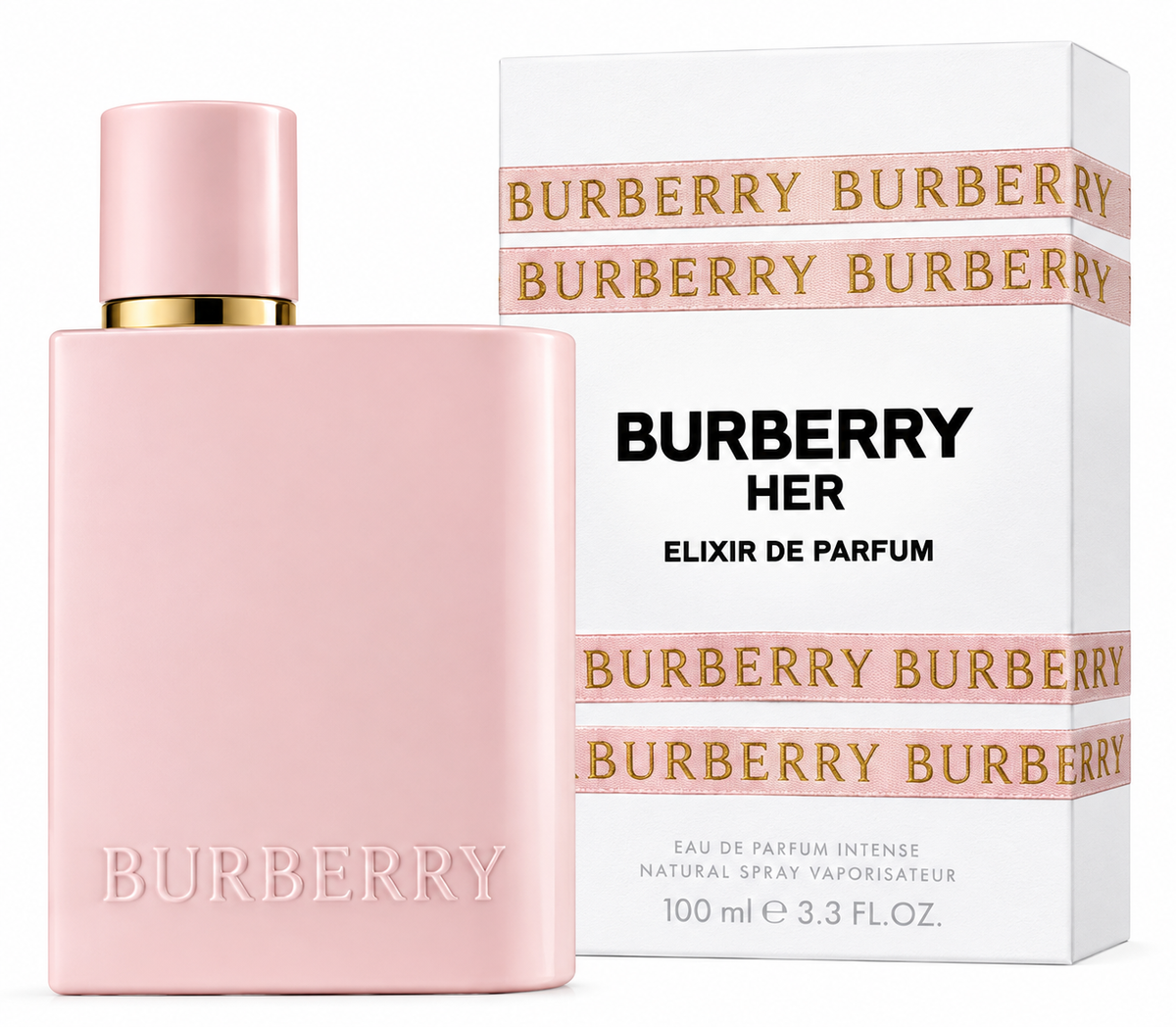 Burberry Her Elixir de Parfum for Women pink perfume bottle and box