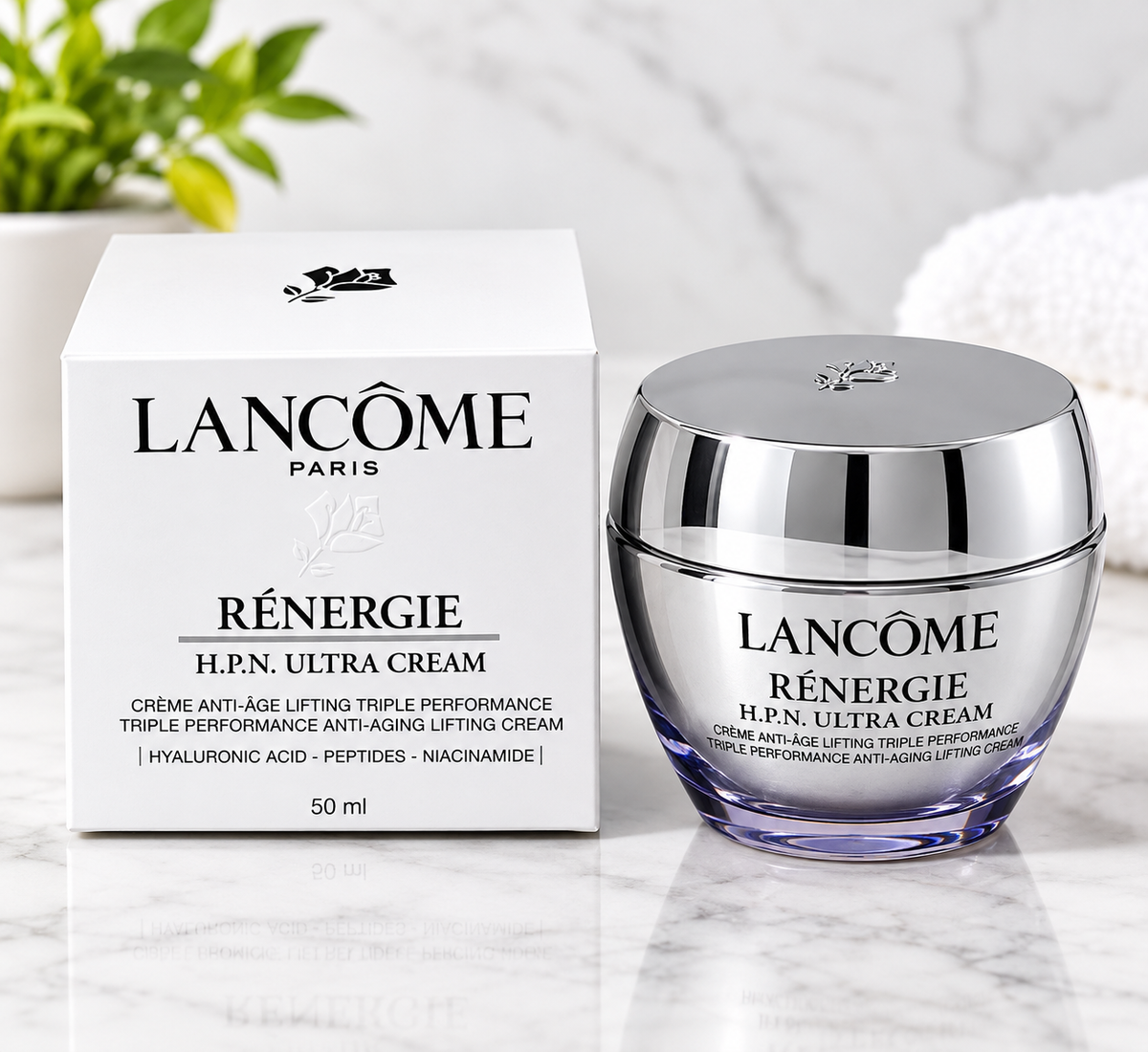 Lancôme Rénergie H.P.N. Ultra Cream 50ml anti-aging lifting face cream with Hyaluronic Acid, Peptides and Niacinamide